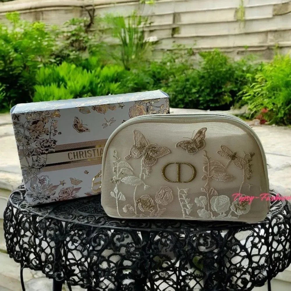 Dior Miss Dior Beauty Gift Set Rosy Glow Lip Glow Cosmetic Pouch NIB